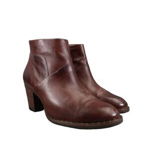 Paul Green Shoes Womens 7.5 Booties Stella Stacked Heel Fashion Leather Classic